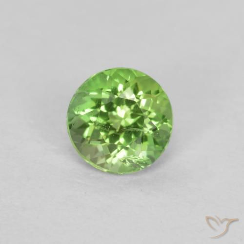 0.19ct 天然 充满活力的绿色 钠柱晶石, 圆形的, SI