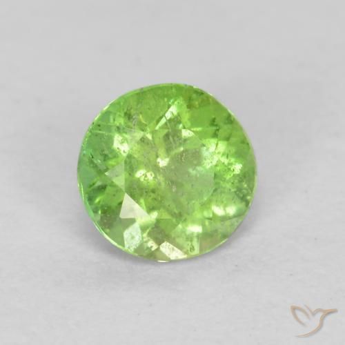 0.21ct 天然 充满活力的绿色 钠柱晶石, 圆形的, SI