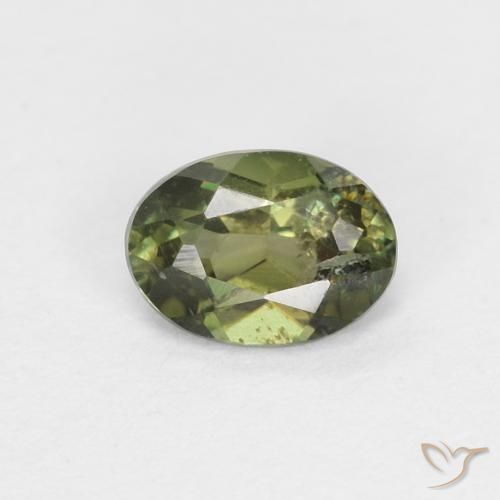 0.36ct 天然 深绿色 钠柱晶石, 椭圆形, VS-SI