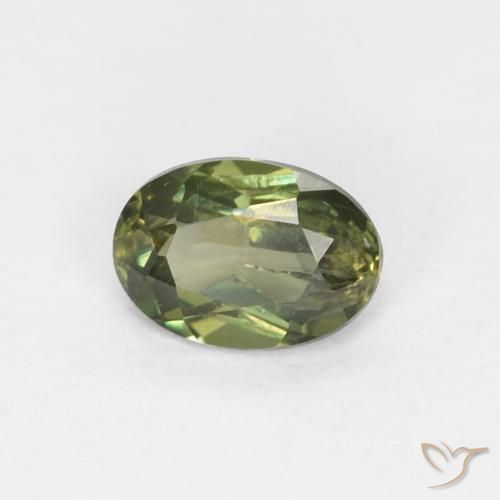 0.30ct 天然 深绿色 钠柱晶石, 椭圆形, VS-SI
