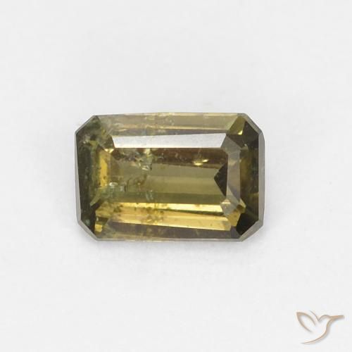 0.35ct 天然 温暖的森林绿 钠柱晶石, 祖母绿式切割, VS-SI