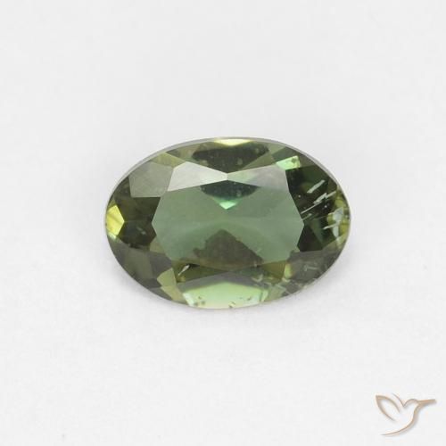 0.33ct 天然 深绿色 钠柱晶石, 椭圆形, VS-SI