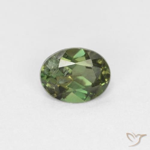0.28ct 天然 森林绿 钠柱晶石, 椭圆形, VS-SI
