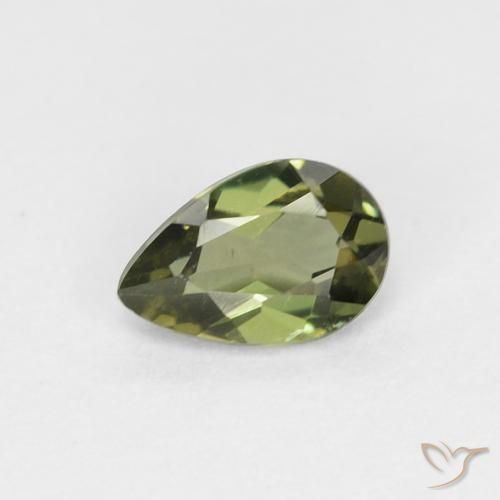 0.31ct 天然 海藻绿 钠柱晶石, 梨形, VVS