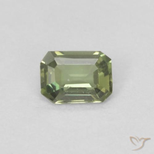 0.18ct 天然 温暖的森林绿 钠柱晶石, 祖母绿式切割, VVS-VS