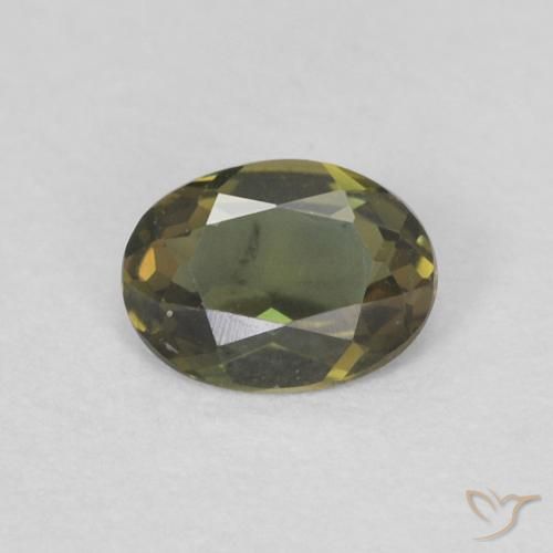 0.25ct 天然 棕绿色 钠柱晶石, 椭圆形, VVS