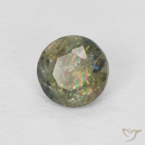0.11克拉天然钠柱晶石，圆形的，VS-SI