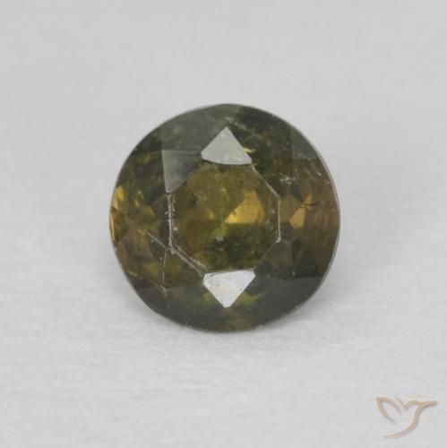 0.21ct 天然 大地绿 钠柱晶石, 圆形的, VS