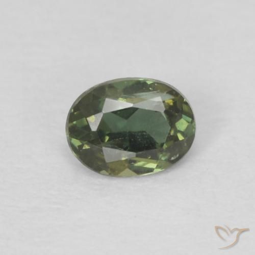 0.16ct 天然 Medium Dark-Green 钠柱晶石, 椭圆形, VS