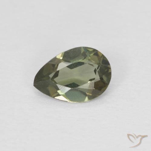 0.23ct 天然 中绿色 钠柱晶石, 梨形, VVS-VS