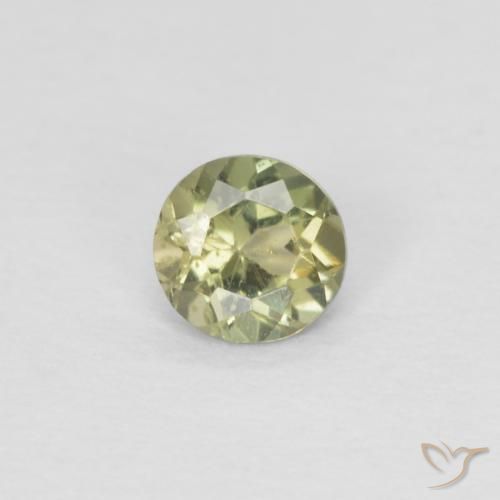 0.20ct 天然 鼠尾草绿 钠柱晶石, 圆形的, VS