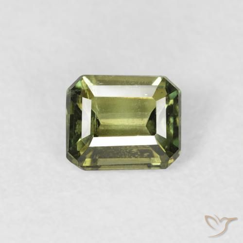 0.44ct 天然 大地绿 钠柱晶石, 祖母绿式切割, VS-SI
