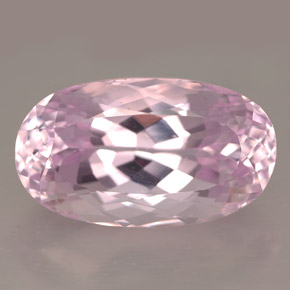 15.10克拉天然粉色紫锂辉石，椭圆形切割，19.1×11毫米，IF