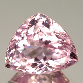 19.97克拉天然粉色紫锂辉石，三角形，18.4×15.1毫米，VVS