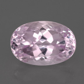 5.35克拉天然粉色紫锂辉石，椭圆形切割，12.3×8.4毫米，VVS-VS