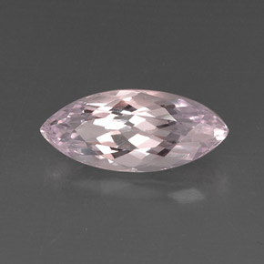 7.61克拉天然粉色紫锂辉石，马眼形，19.5×8.5毫米，VVS-VS
