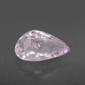 4.90克拉天然粉色紫锂辉石，梨形，13.3×7.8毫米，VS