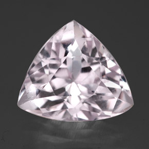 6.61克拉天然粉色紫锂辉石，三角形，11.9×11.4毫米，VVS-VS