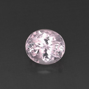 5.09克拉天然粉色紫锂辉石，椭圆形切割，10.7×9.3毫米，VVS-VS