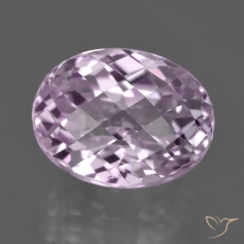 12.85ct 天然 非常浅的紫色 紫锂辉石, 椭圆形, VS