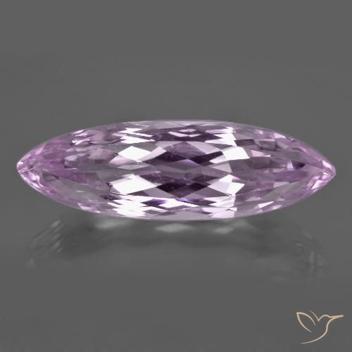 24.38ct 天然 非常淡的粉紫色 紫锂辉石, 榄尖形, VVS-VS