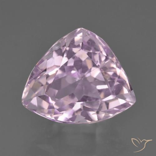 9.34ct 天然 樱桃粉色 紫锂辉石, 胖三角形, VVS