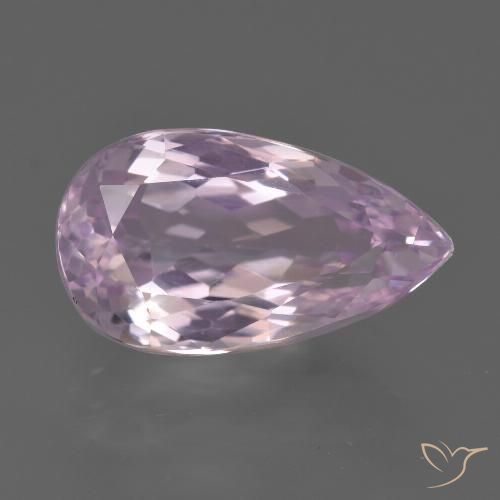 7.34ct 天然 皇家紫粉色 紫锂辉石, 梨形, VVS