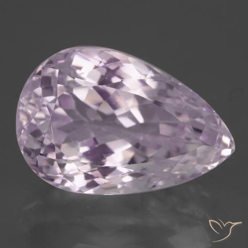 15.88ct 天然 浅樱桃粉色 紫锂辉石, 梨形, VVS-VS
