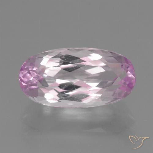 5.92ct 天然 非常浅的紫色 紫锂辉石, 椭圆形, VVS-VS