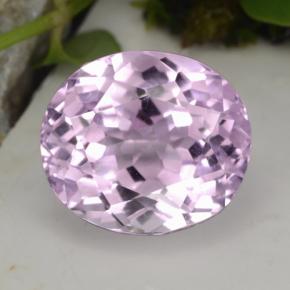 16.66克拉天然粉色紫锂辉石，椭圆形切割，14.6×12.9毫米，VVS