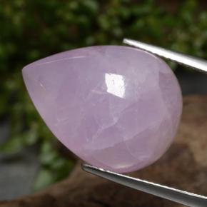 22.61克拉天然粉色紫锂辉石，梨形，20.3×15.4毫米，半透明