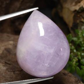 36.34克拉天然粉色紫锂辉石，梨形，25.5×20.3毫米，半透明