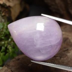 36.34克拉天然粉色紫锂辉石，梨形，25.5×20.3毫米，半透明