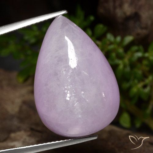 32.56ct 天然 浅紫色 紫锂辉石, 梨形, 半透明