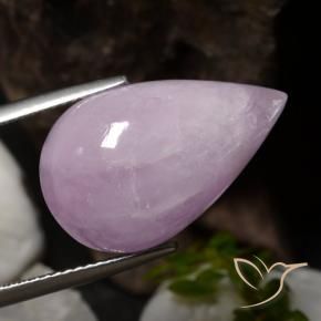 18.29克拉天然紫锂辉石，梨形，半透明