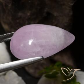 18.29克拉天然紫锂辉石，梨形，半透明