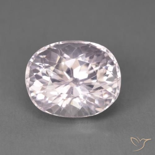 3.80ct 天然 紫粉色白色 紫锂辉石, 椭圆形, 不透明