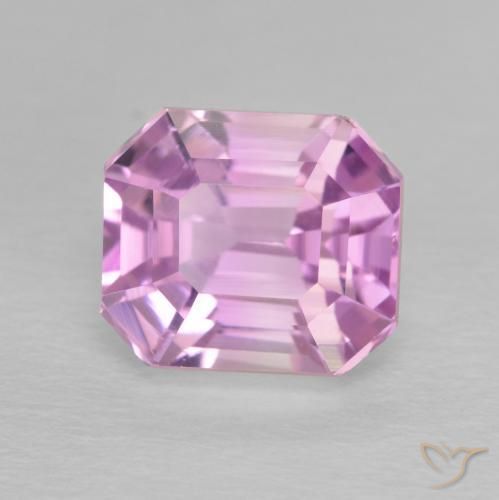 4.18ct 天然 浅紫色 紫锂辉石, 祖母绿式切割, VVS