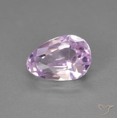 3.01ct 天然 淡紫丁香 紫锂辉石, 梨形, VVS-VS