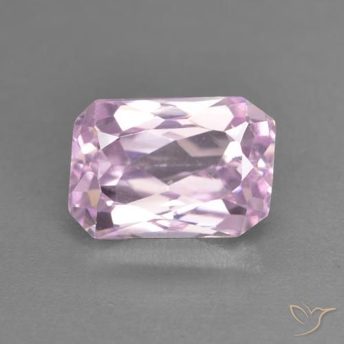 3.00ct 天然 粉紫紫 紫锂辉石, 祖母绿式切割, VVS