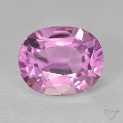 8.10ct 天然 中紫色 紫锂辉石, 椭圆形, VVS-VS