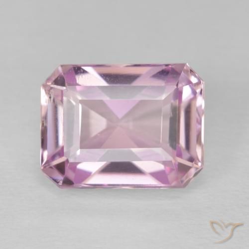 6.27ct 天然 非常浅的粉红色 紫锂辉石, 祖母绿式切割, VS