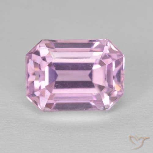 6.04ct 天然 樱桃粉色 紫锂辉石, 祖母绿式切割, VVS