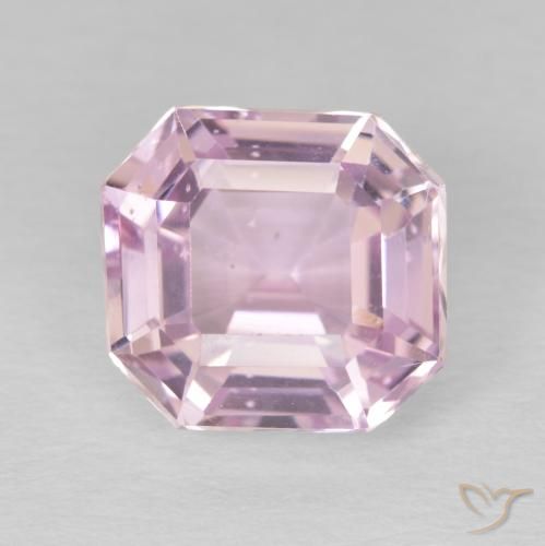 5.87ct 天然 浅粉色 紫锂辉石, 祖母绿式切割, VS