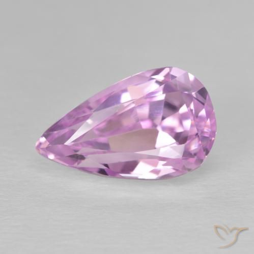 5.64ct 天然 紫粉色 紫锂辉石, 梨形, VVS