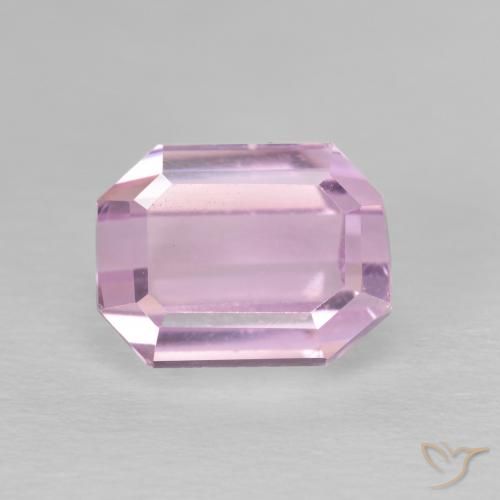 4.02ct 天然 樱桃粉色 紫锂辉石, 祖母绿式切割, VVS-VS