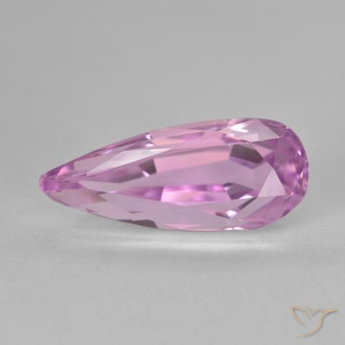 7.27ct 天然 非常浅的粉红色 紫锂辉石, 梨形, VVS