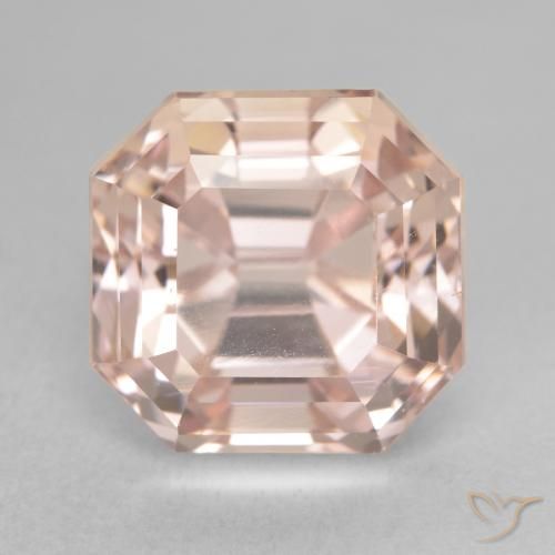 10.83ct 天然 桃橙色 紫锂辉石, 祖母绿式切割, VVS-VS