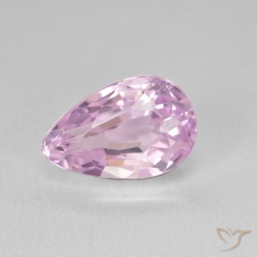 5.91ct 天然 粉紫紫 紫锂辉石, 梨形, VVS-VS