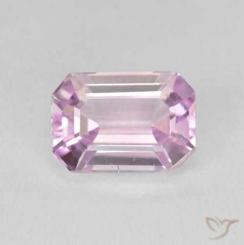 3.88ct 天然 中粉红色 紫锂辉石, 祖母绿式切割, VVS-VS